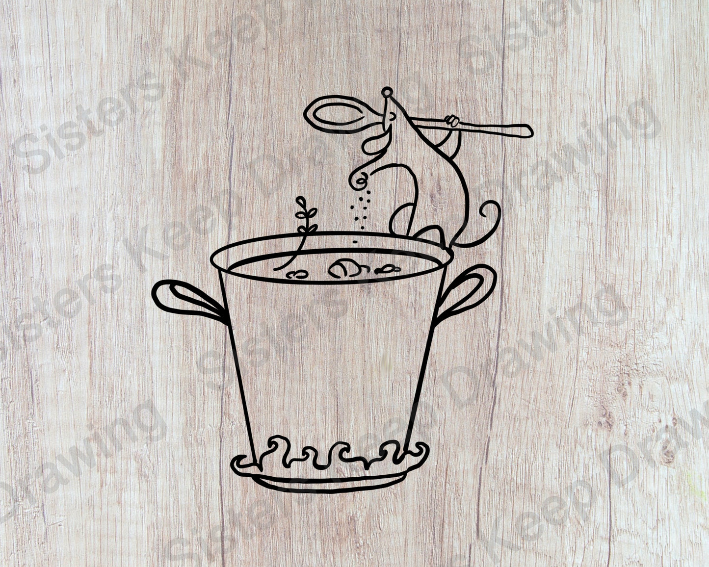 Remy Making his Soup - Tattoo Transparent Permission PNG
