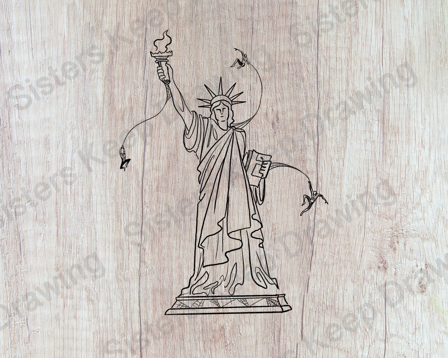 Swinging from the Statue of Liberty- Spider Tattoo Transparent PNG