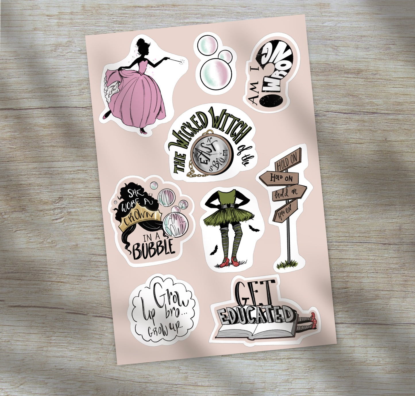 Wicked Witch of the East Bro Sticker Sheet